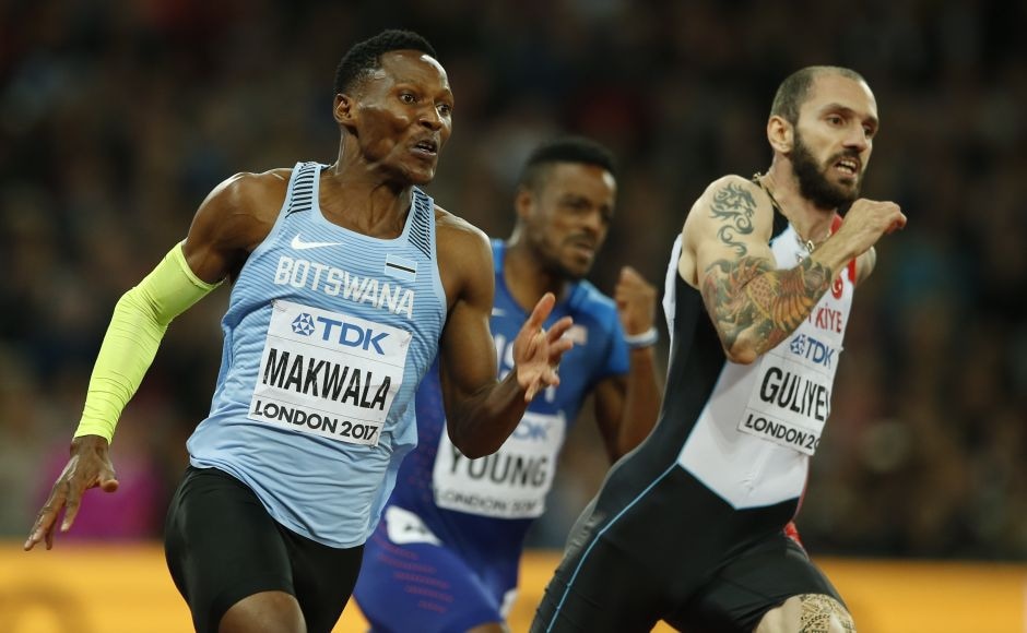 After missing the 400m final due to two days of quarantine, Botswana's Isaac Makwala (L) was allowed to run on his own on Wednesday to qualify for the 200m semifinals. He did it, and then ran again a few hours later to reach Thursday's final. He finished sixth. AP After missing the 400m final due to two days of quarantine, Botswana's Isaac Makwala (L) was allowed to run on his own on Wednesday to qualify for the 200m semifinals. He did it, and then ran again a few hours later to reach Thursday's final. He finished sixth. AP