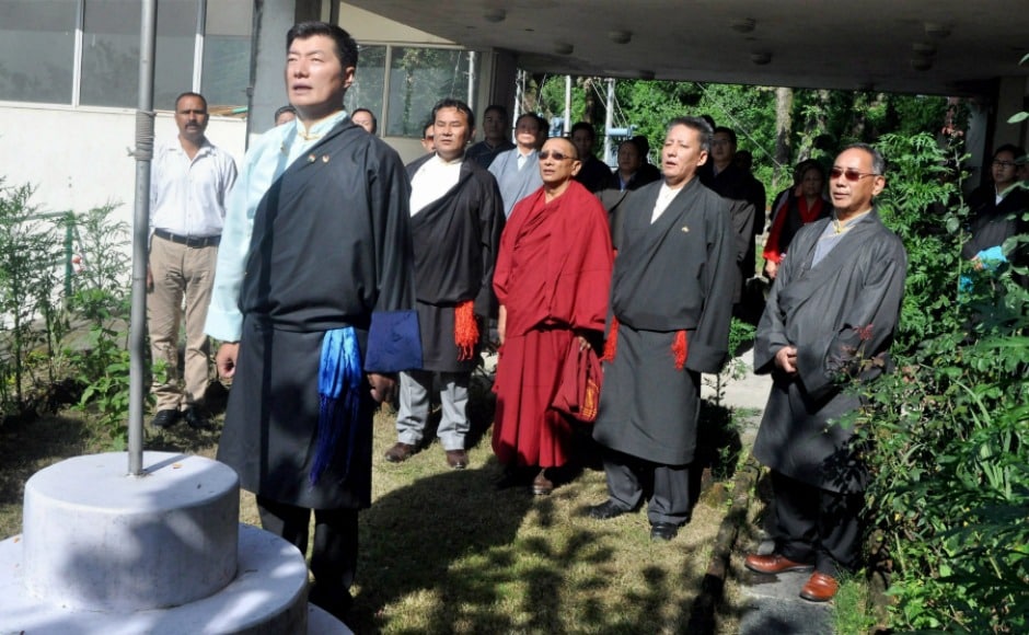 Tibetan prime minister in-exile Lobsang Sangay also hoisted the tricolour on India's 71st Independence Day at Tibetan Secretariat in Dharamsala. PTI Tibetan prime minister in-exile Lobsang Sangay also hoisted the tricolour on India's 71st Independence Day at Tibetan Secretariat in Dharamsala. PTI