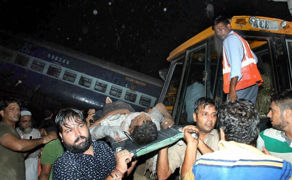 The accident occurred around 5.45 pm near Khatauli town, 40 kilometres from Muzaffarnagar, the Uttar Pradesh police said. The injured are being treated in government hospitals nearby. PTI The accident occurred around 5.45 pm near Khatauli town, 40 kilometres from Muzaffarnagar, the Uttar Pradesh police said. The injured are being treated in government hospitals nearby. PTI