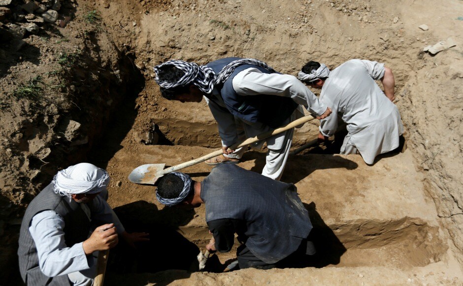 Afghanistan's president Ashraf Ghani condemned the violence and alleged that the militants were turning to attacking places of worship because they were losing on the battlefield. Ghani also urged Islamic clerics to condemn the bloodshed. Reuters Afghanistan's president Ashraf Ghani condemned the violence and alleged that the militants were turning to attacking places of worship because they were losing on the battlefield. Ghani also urged Islamic clerics to condemn the bloodshed. Reuters