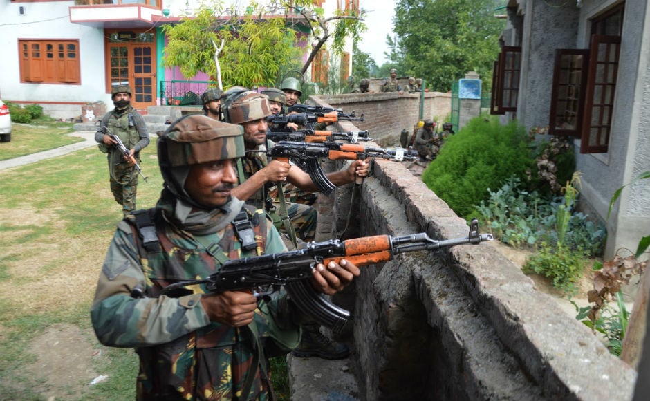 Acting on specific intelligence input about the presence of militants in Hakripora village of Pulwama, Jammu and Kashmir Police and Rashtriya Rifles launched a cordon and search operation in the area. Firstpost/Shah Hilal Acting on specific intelligence input about the presence of militants in Hakripora village of Pulwama, Jammu and Kashmir Police and Rashtriya Rifles launched a cordon and search operation in the area. Firstpost/Shah Hilal