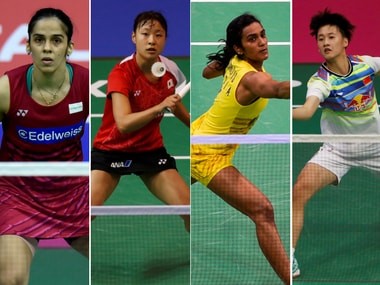 The women's semi-finalists at World Badminton Championships. Reuters