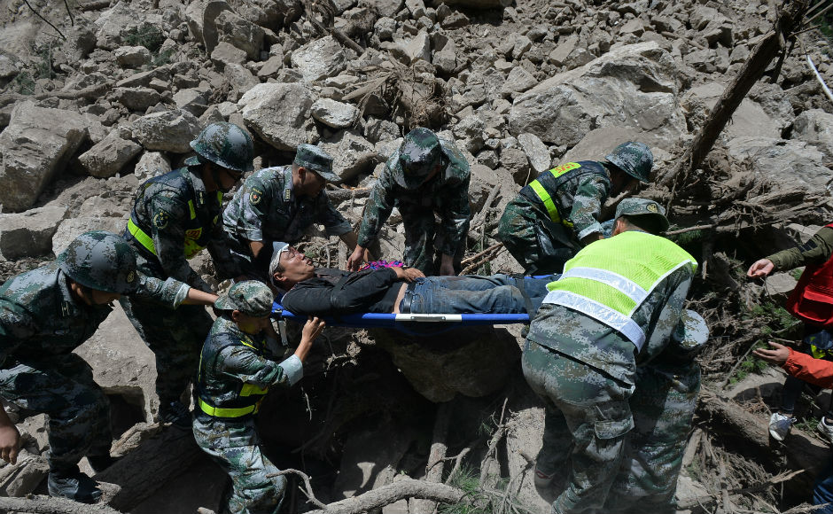 The earthquake occurred at 9.19 pm local time on Tuesday. China's National Commission for Disaster Reduction has estimated that as many as 100 people may have perished, based on census data from the sparsely populated region. Reuters The earthquake occurred at 9.19 pm local time on Tuesday. China's National Commission for Disaster Reduction has estimated that as many as 100 people may have perished, based on census data from the sparsely populated region. Reuters