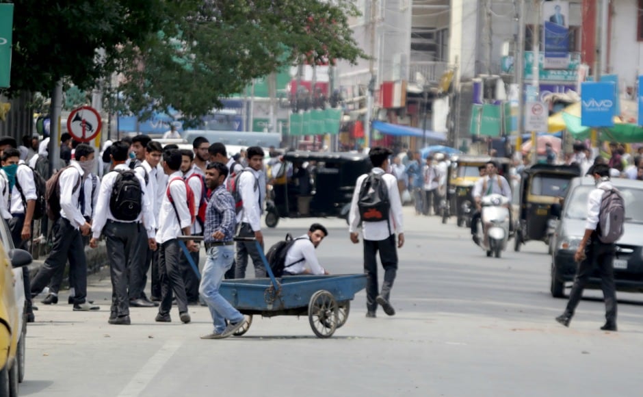 For the first time in recent history, such a large proportion of Kashmir's student community initiated protests following the killing of a foreign militant (Dujana). Firstpost/Suhail Bhat For the first time in recent history, such a large proportion of Kashmir's student community initiated protests following the killing of a foreign militant (Dujana). Firstpost/Suhail Bhat