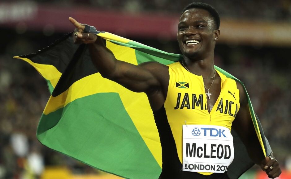 Olympic champion Omar McLeod finally gave Jamaica its first gold of the world championships, winning the 110-meter hurdles ahead of defending champion Sergey Shubenkov of Russia. AP Olympic champion Omar McLeod finally gave Jamaica its first gold of the world championships, winning the 110-meter hurdles ahead of defending champion Sergey Shubenkov of Russia. AP