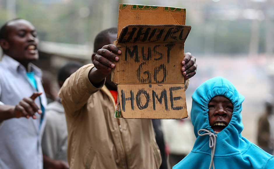 The contest between Odinga and Kenyatta was seen by pollsters as too close to call ahead of the vote. This is the second time the two men have faced off in a presidential election, a dynastic rivalry that has lasted more than half a century since their fathers Jomo Kenyatta and Jaramogi Odinga went from being allies in the struggle for independence to bitter rivals. AP The contest between Odinga and Kenyatta was seen by pollsters as too close to call ahead of the vote. This is the second time the two men have faced off in a presidential election, a dynastic rivalry that has lasted more than half a century since their fathers Jomo Kenyatta and Jaramogi Odinga went from being allies in the struggle for independence to bitter rivals. AP