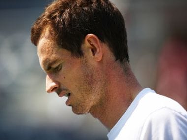 Andy Murray during a practice session prior to the US Open. Getty