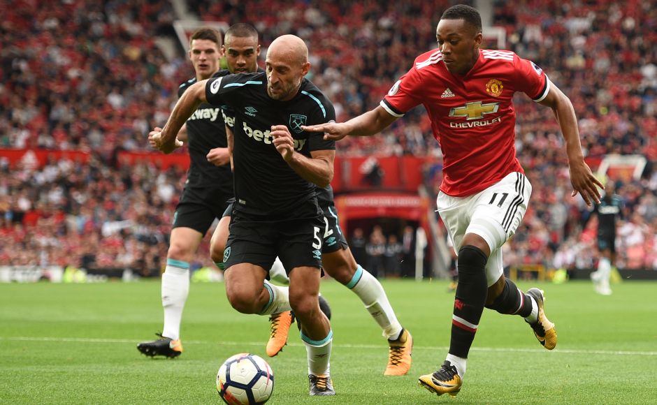 Anthony Martial came on in the second half for Manchester United and got on the scoresheet as he scored United's third goal. AFP Anthony Martial came on in the second half for Manchester United and got on the scoresheet as he scored United's third goal. AFP