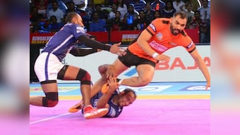 Pro Kabaddi League 2017: U Mumba thump Dabang Delhi, UP Yoddha edge past Bengaluru Bulls