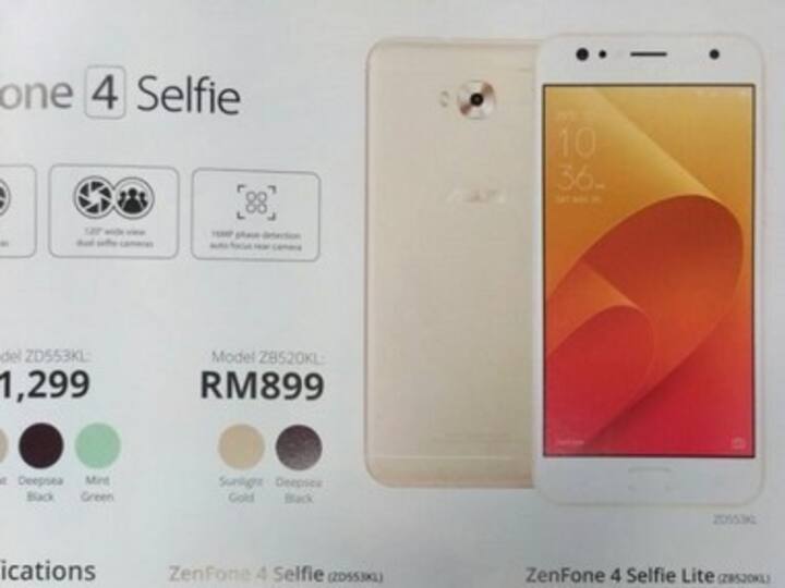 Asus ZenFone 4 Selfie Lite spotted in Malaysia, expected to be priced at $210