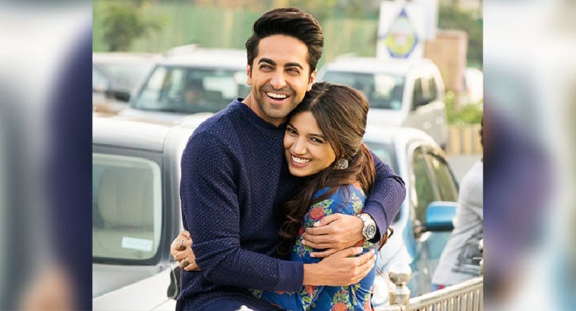 Ayushmann Khurrana and Bhumi Pednekar in a still from Shubh Mangal Savdhan. FDile image