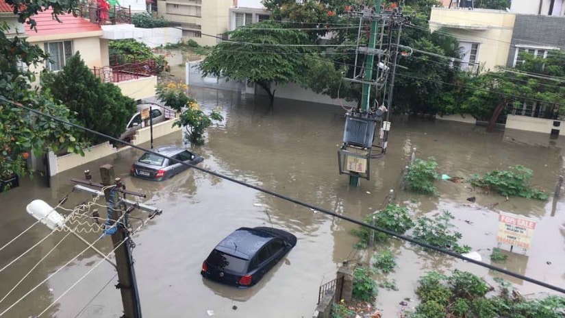 While the rain flooded many parts of the city, most affected were South and West Bengaluru. Image courtesy: Facebook/ Priya Chetty-Rajagopal