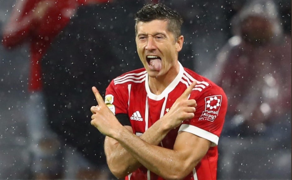 Marksman Robert Lewandowski's VAR approved penalty put the tie to bed as he scored the third goal. Image Courtesy: Twitter @FCBayern Marksman Robert Lewandowski's VAR approved penalty put the tie to bed as he scored the third goal. Image Courtesy: Twitter @FCBayern