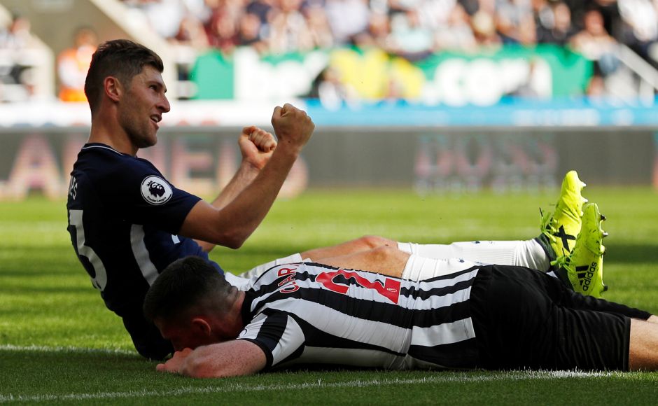 Ben Davies celebrates scoring Tottenham's second goal. Reuters Ben Davies celebrates scoring Tottenham's second goal. Reuters