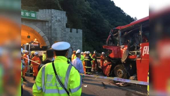 China: Coach crashes into expressway tunnel wall in Shaanxi province killing 36 and injuring 13