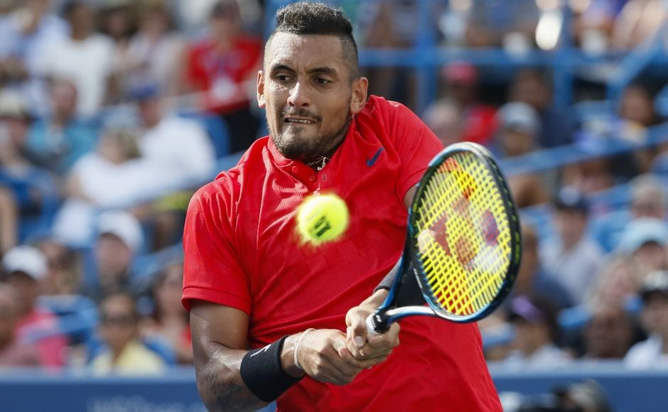 Nick Kyrgios was delighted to reach a final after a hip injury prompted him to quit several matches this summer, including at Wimbledon. AP Nick Kyrgios was delighted to reach a final after a hip injury prompted him to quit several matches this summer, including at Wimbledon. AP