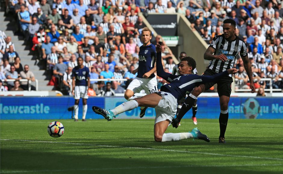 Dele Alli opened his account for the season as he latched on to Christian Eriksen's cross to score Tottenham Hotspur's first goal of the match. Spurs, runners-up last season, got off to a slow start before scoring twice in the second half to win 2-0 against Newcastle United. AFP Dele Alli opened his account for the season as he latched on to Christian Eriksen's cross to score Tottenham Hotspur's first goal of the match. Spurs, runners-up last season, got off to a slow start before scoring twice in the second half to win 2-0 against Newcastle United. AFP