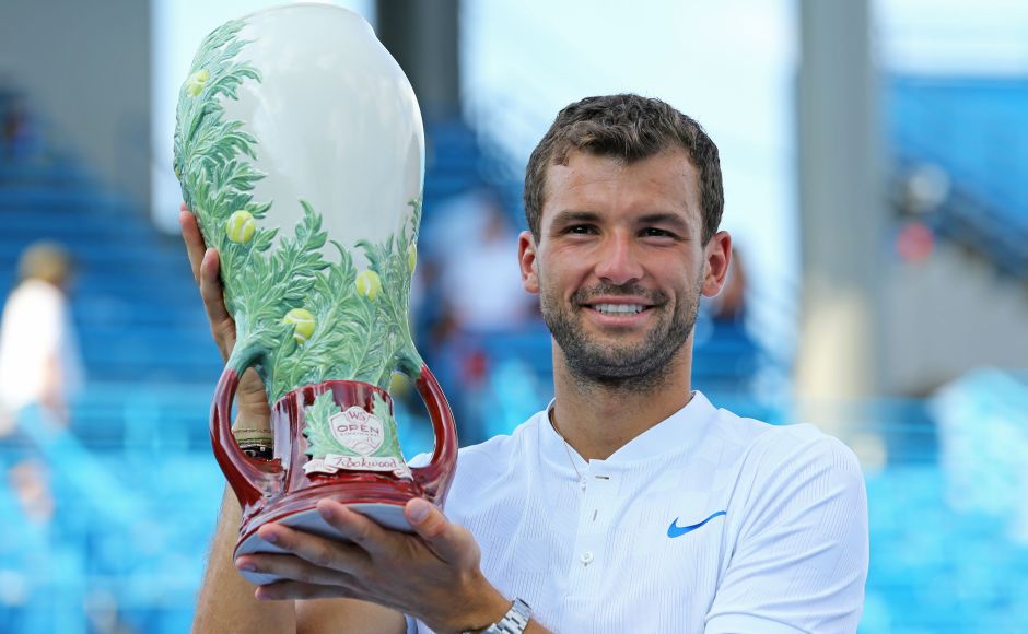 Seventh-seeded Grigor Dimitrov beat Nick Kyrgios 6-3, 7-5 in Cincinnati for his first ATP Masters 1000 title, emerging from a bracket decimated by injuries to top players. Reuters Seventh-seeded Grigor Dimitrov beat Nick Kyrgios 6-3, 7-5 in Cincinnati for his first ATP Masters 1000 title, emerging from a bracket decimated by injuries to top players. Reuters