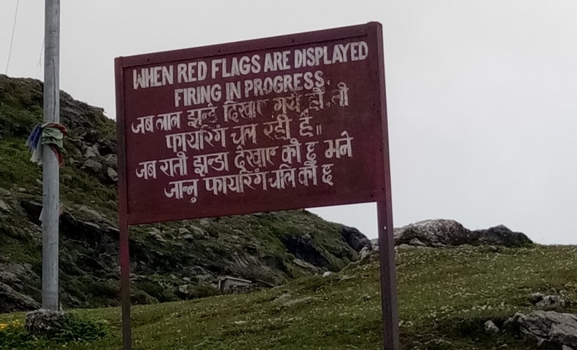 Warning signs near Indo-China borders in Sikkim. Firstpost/ Manoj Kumar.