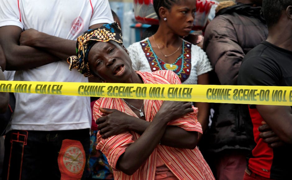 Crowds of people had gathered in the capital city, waiting for news of missing family members. A mass burial took place on Wednesday and Thursday in an effort to free up space in the struggling mortuaries. Reuters Crowds of people had gathered in the capital city, waiting for news of missing family members. A mass burial took place on Wednesday and Thursday in an effort to free up space in the struggling mortuaries. Reuters