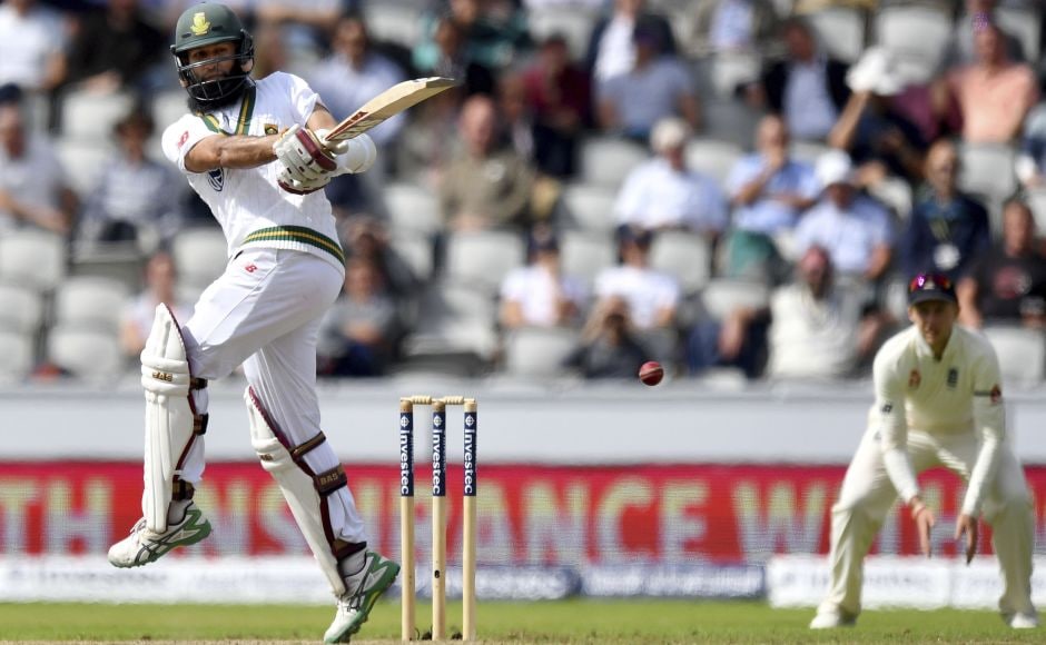 Hashim Amla mounted a fight back with a 100-ball fifty. He twice forced Stokes off the back foot for two stylish fours, before lofting Ali for six. AP Hashim Amla mounted a fight back with a 100-ball fifty. He twice forced Stokes off the back foot for two stylish fours, before lofting Ali for six. AP