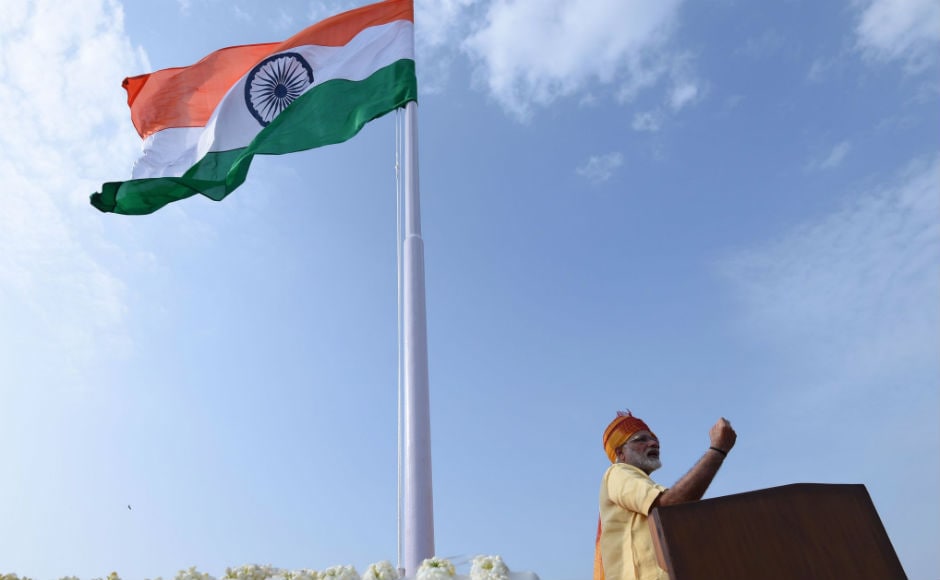 Later, Modi addressed the nation, speaking on varied issues, ranging from farmers' issues, GST, demonetisation, terrorism and triple talaq. He also hailed his government for several breakthrough measures. Twitter @PIB_India Later, Modi addressed the nation, speaking on varied issues, ranging from farmers' issues, GST, demonetisation, terrorism and triple talaq. He also hailed his government for several breakthrough measures. Twitter @PIB_India