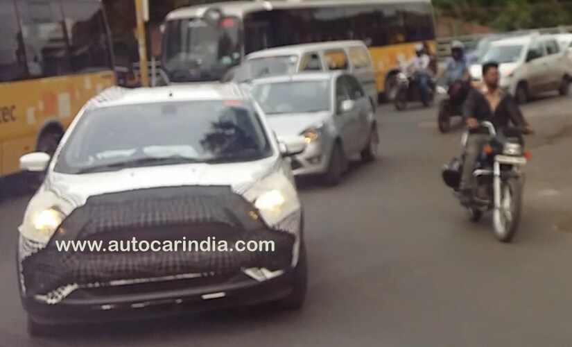 A spy shot of the Ford Figo Cross test mule. Autocar India