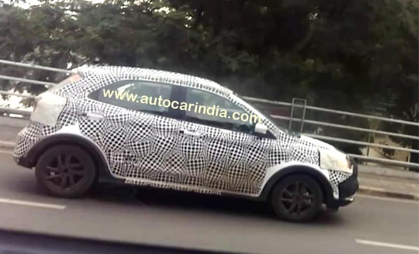 A spy shot of the Ford Figo Cross test mule. Autocar India