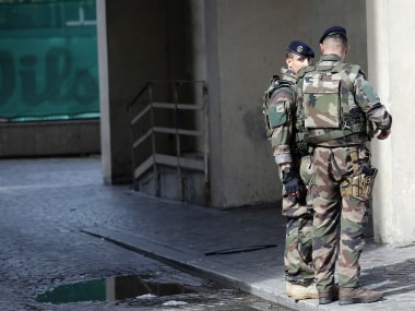 French security forces at the scene of the attack. AP