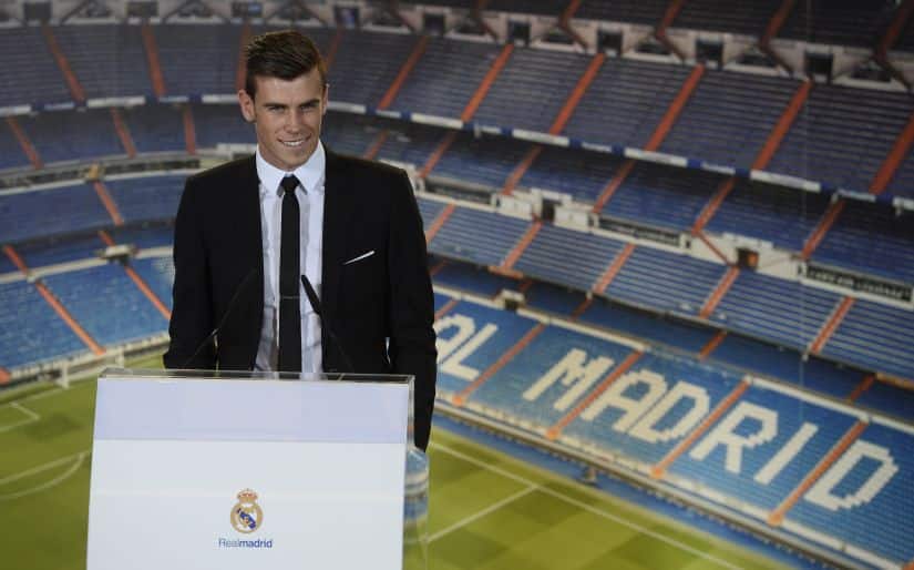 Gareth Bale became the most expensive footballer when he signed for real Madrid in 2013. AFP