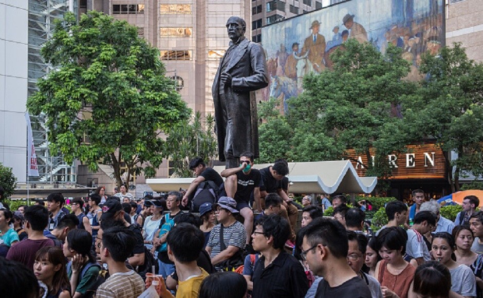 Number of protesters during peak period was 22,000 in one of the biggest protest in Hong Kong since 2014 Occupy movement. Getty Images Number of protesters during peak period was 22,000 in one of the biggest protest in Hong Kong since 2014 Occupy movement. Getty Images