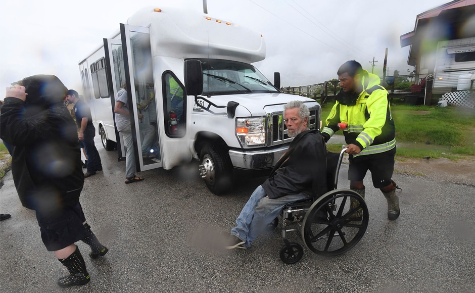 Paramedics visited people's homes to transport disabled residents on Friday. President Donald Trump accepted Texas governor Greg Abbott's request to declare a Paramedics visited people's homes to transport disabled residents on Friday. President Donald Trump accepted Texas governor Greg Abbott's request to declare a