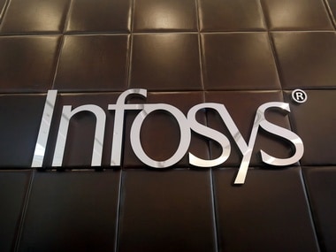 Infosys logo. Reuters