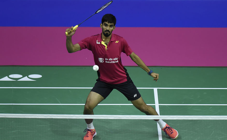 India's Kidambi Srikanth returns against France's Lucas Corvee during their round two men's singles match. Srikanth won the game in 32 minutes. AFP