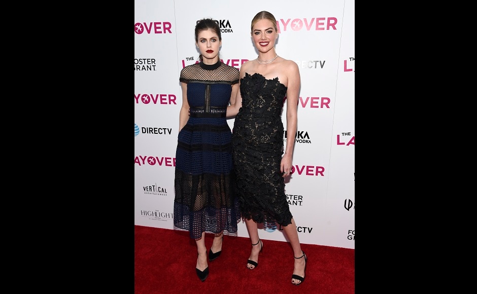 Alexandra Daddario (left) and Kate Upton at the Los Angeles premiere of The Layover. Photo by Chris Pizzello/Invision/AP Alexandra Daddario (left) and Kate Upton at the Los Angeles premiere of The Layover. Photo by Chris Pizzello/Invision/AP