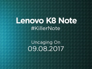 The invite for the Lenovo K8 Note launch event