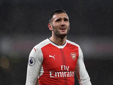 File image of Arsenal's Lucas Perez. Reuters