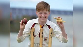 England schoolboy Luke Robinson creates history by taking six wickets in six balls in U-13 cricket