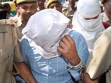 The accused being produced in Patiala House court in New Delhi in connection with murder of BSP leader Deepak Bhardwaj. PTI