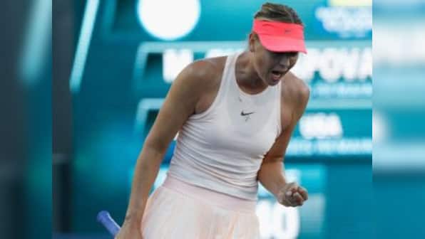 Stanford Classic: Maria Sharapova makes winning return to hard courts, battles into second round