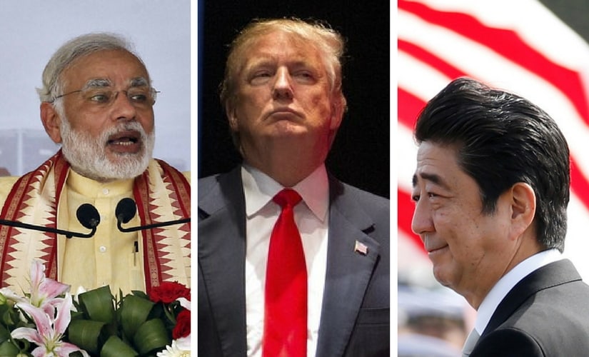 File image of Narendra Modi. US president Donald Trump and Japan prime minister Shinzo Abe. Reuters