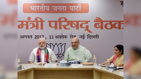 Narendra Modi chairs meet with Amit Shah, 13 BJP CMs to discuss development schemes