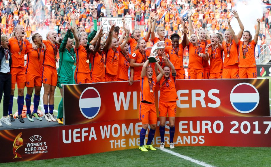 Netherlands registered a 4-2 win over Denmark to clinch their first women's Euro title in Enschede on Sunday. Reuters Netherlands registered a 4-2 win over Denmark to clinch their first women's Euro title in Enschede on Sunday. Reuters