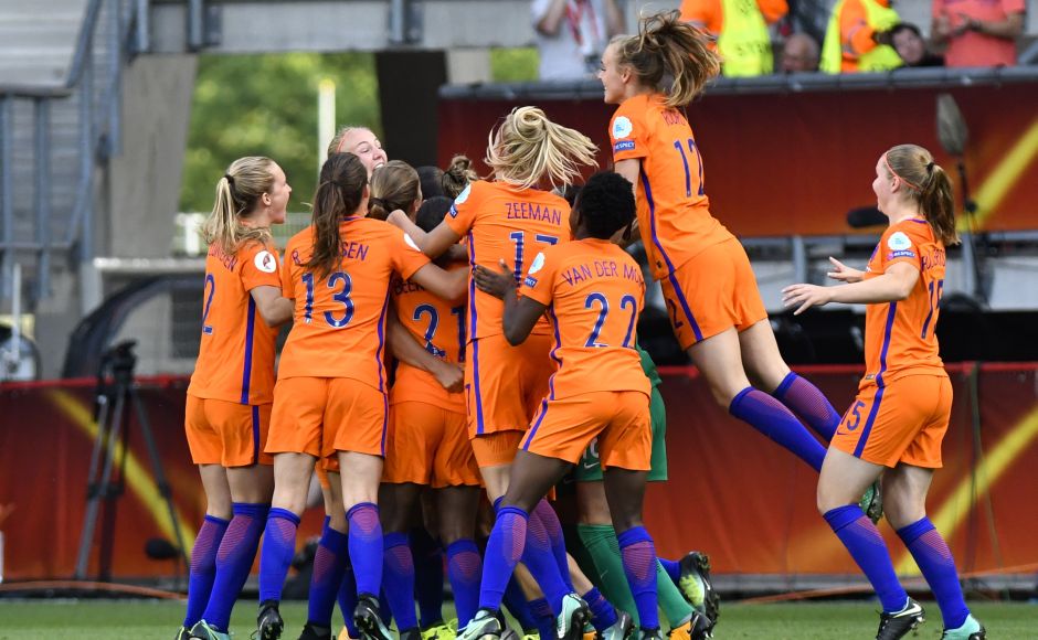 The Netherlands players celebrate after defeating Denmark to win the final of the Women's Euro 2017 final in Enschede. AP The Netherlands players celebrate after defeating Denmark to win the final of the Women's Euro 2017 final in Enschede. AP