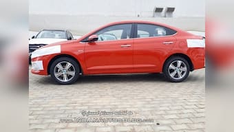 Hyundai's 5th generation Verna spotted in a Fiery Red colour