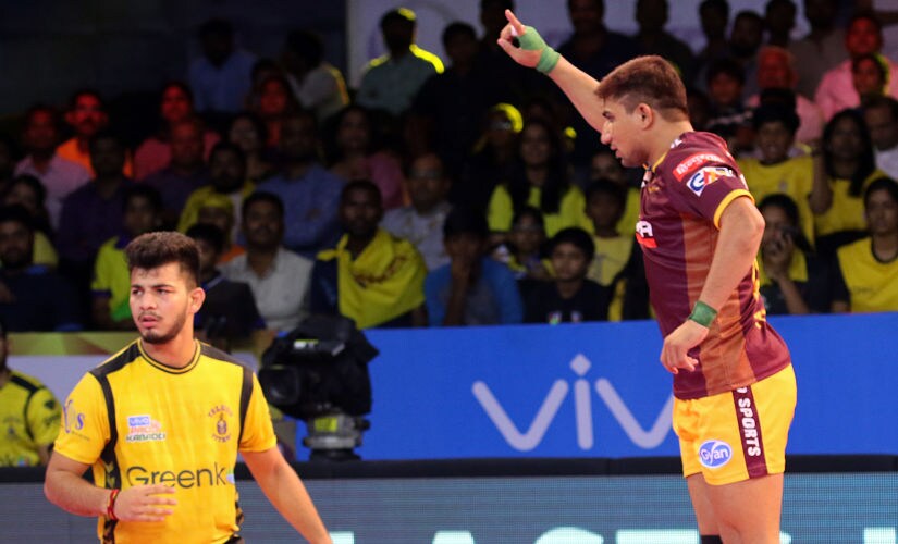 UP Yoddha raiders ran riot against Telugu Titans' weak defence. PKL