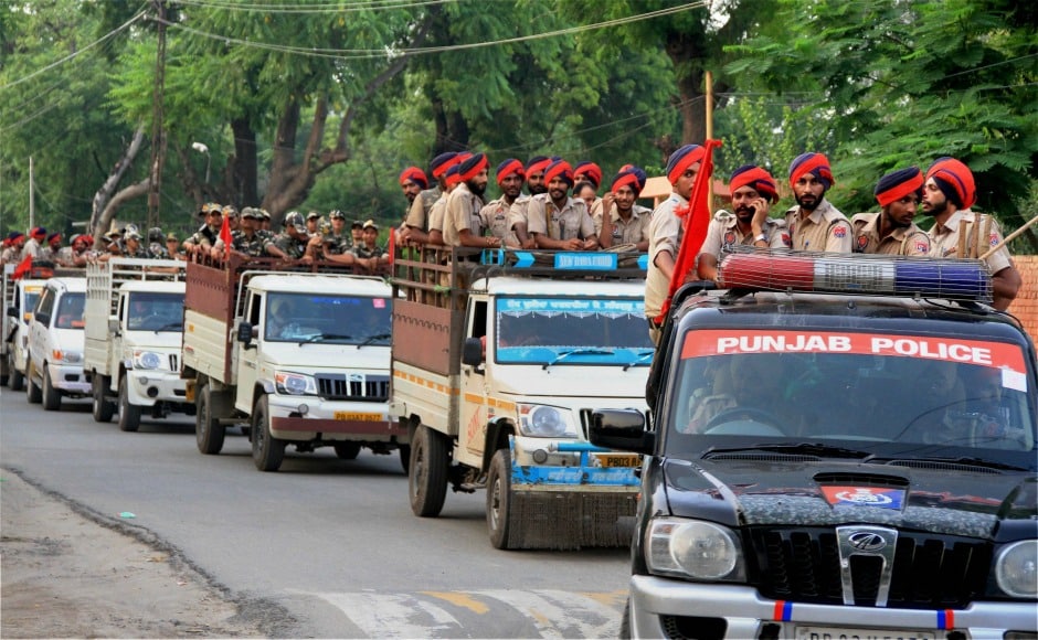 More than 100 companies of the Rapid Action Force and the Sashastra Seema Bal have been deployed across Haryana and Punjab as the states await the CBI court’s verdict in a case against Dera Sacha Sauda chief Gurmeet Ram Rahim Singh, who has been accused of raping two women at his ashram. PTI More than 100 companies of the Rapid Action Force and the Sashastra Seema Bal have been deployed across Haryana and Punjab as the states await the CBI court’s verdict in a case against Dera Sacha Sauda chief Gurmeet Ram Rahim Singh, who has been accused of raping two women at his ashram. PTI