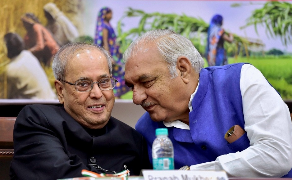 Former president Pranab Mukherjee and former Haryana chief minister Bhupinder Hooda also attended a function to release a book 'Parliamentary contribution of Bishwanath Roy, a veteran freedom fighter in nation building' in New Delhi. PTI Former president Pranab Mukherjee and former Haryana chief minister Bhupinder Hooda also attended a function to release a book 'Parliamentary contribution of Bishwanath Roy, a veteran freedom fighter in nation building' in New Delhi. PTI