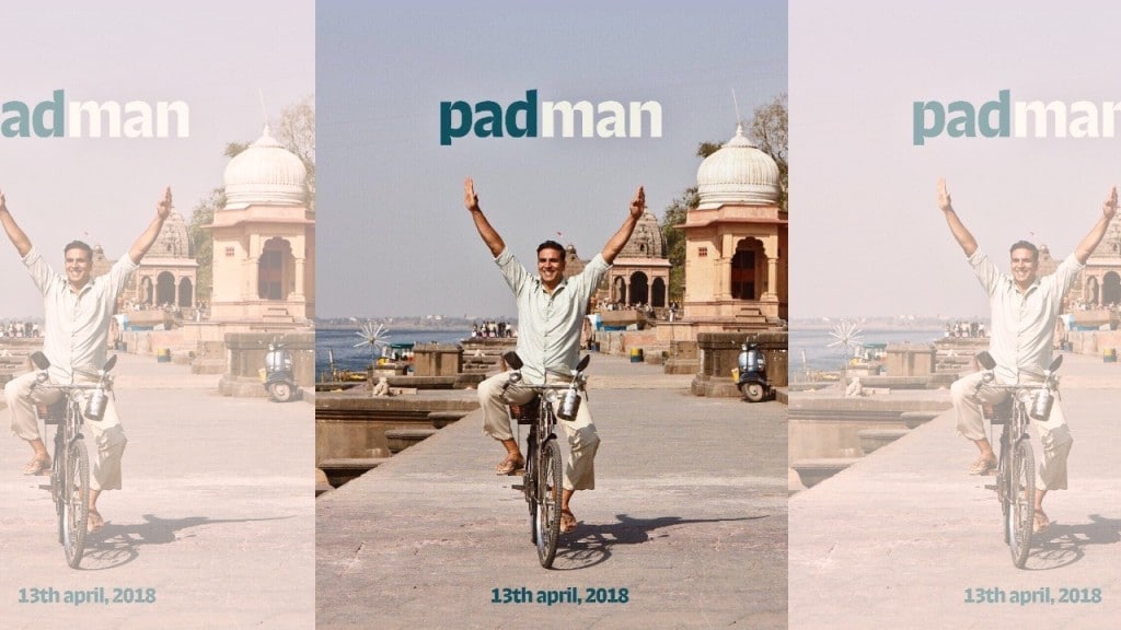 Akshay Kumar in the poster of Padman. Twitter@AkshayKumar
