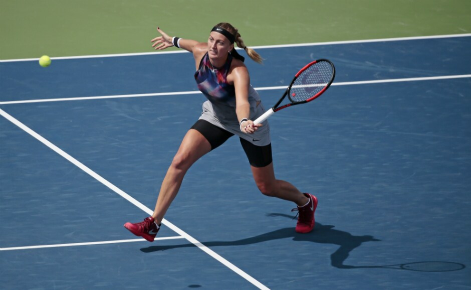 Two-time Wimbledon champion Petra Kvitova downed former No. 1 Jelena Jankovic 7-5, 7-5, to advance to the second round of the US Open. AP Two-time Wimbledon champion Petra Kvitova downed former No. 1 Jelena Jankovic 7-5, 7-5, to advance to the second round of the US Open. AP